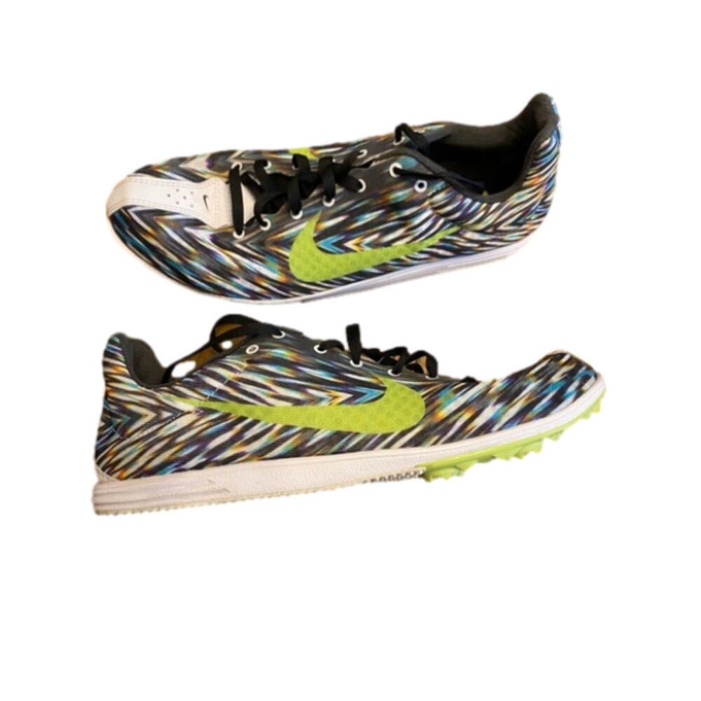 Women's 10.5 NIKE Rival D Running Spike Racing Running Shoe Colorful Neon Track‎